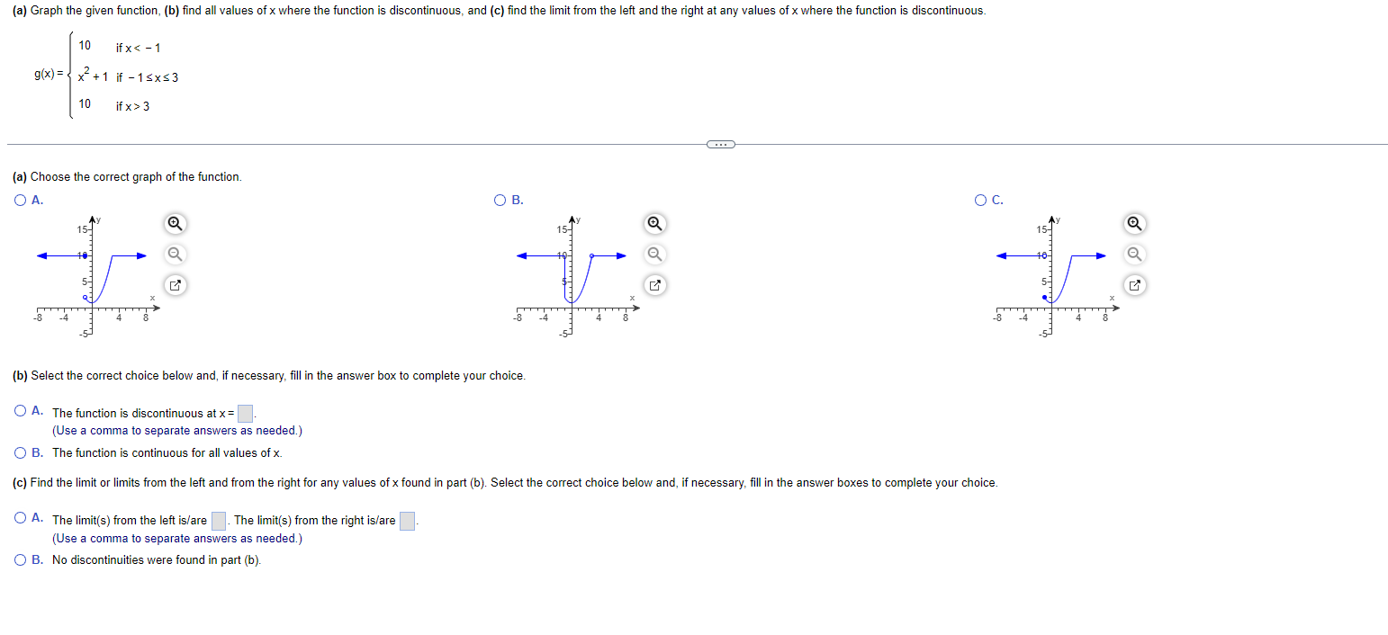  (a) Graph the given function, (b) find all values of x