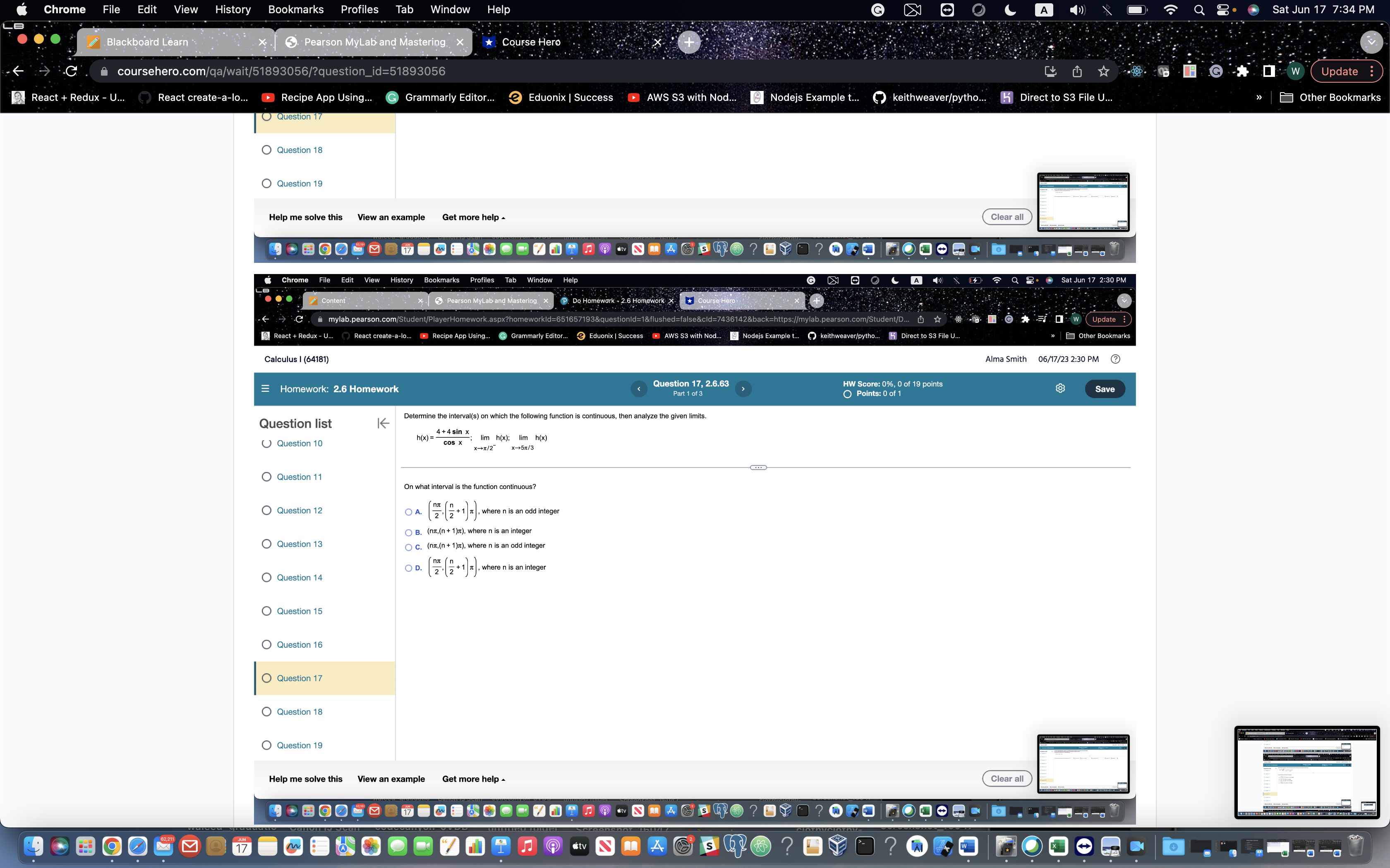 (64181) Alma Smith 06/17/23 2:04 PM @ = Homework: 2.5 Homework other