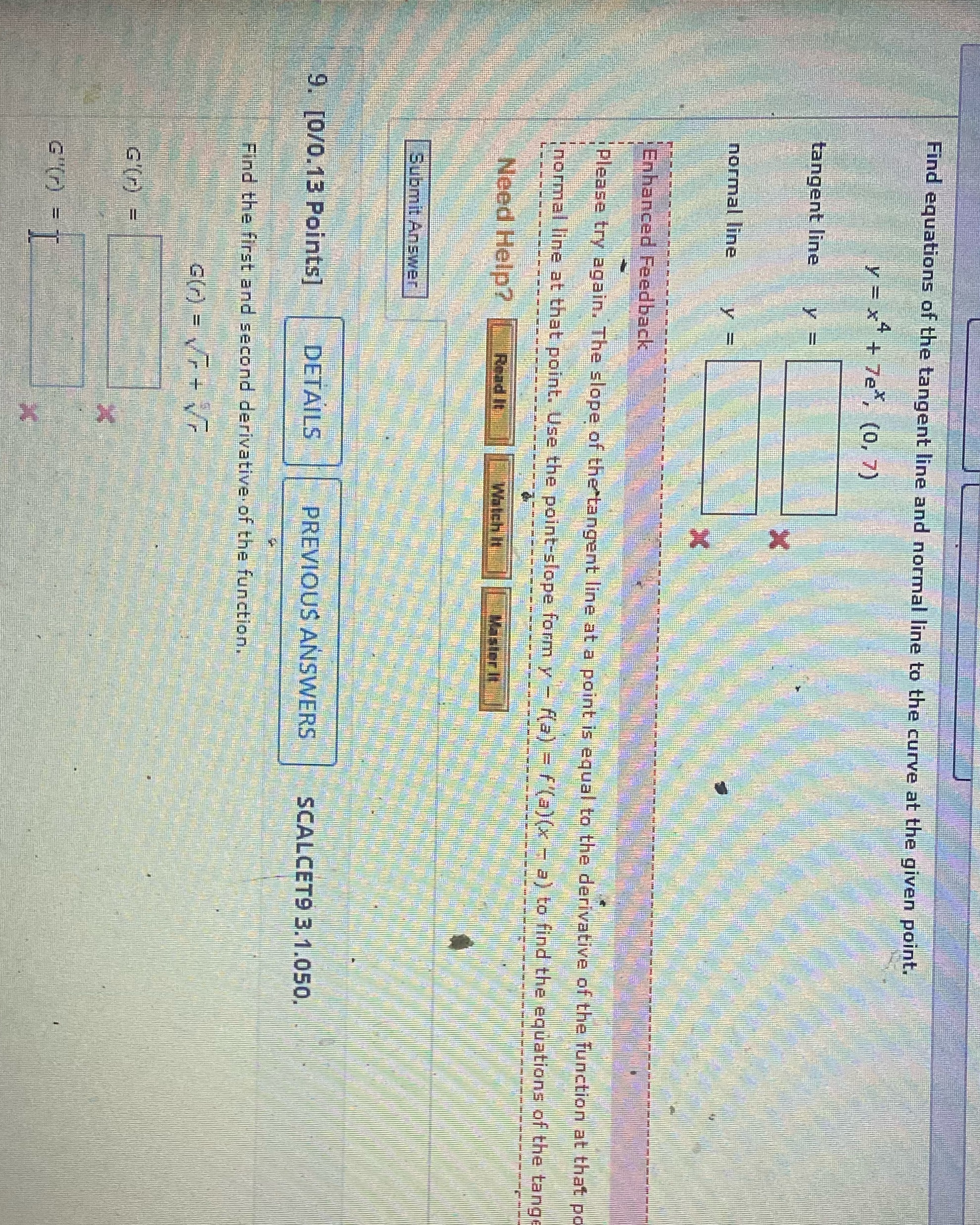  Please answer both questions 8 and 9. For question 9 the