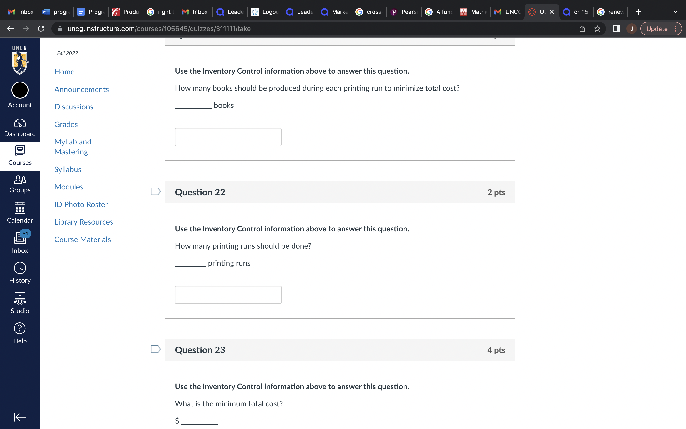 printing runs will MyLab and decrease from x to Mastering Courses Syllabus