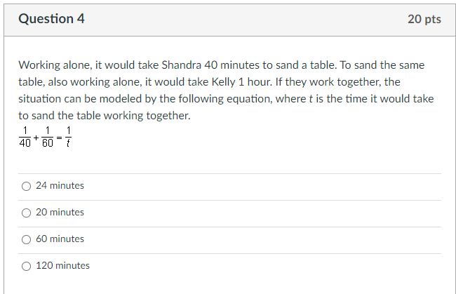 situation can be modeled by the following equation, where t is the