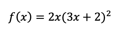 f(x) = 2x(3x +