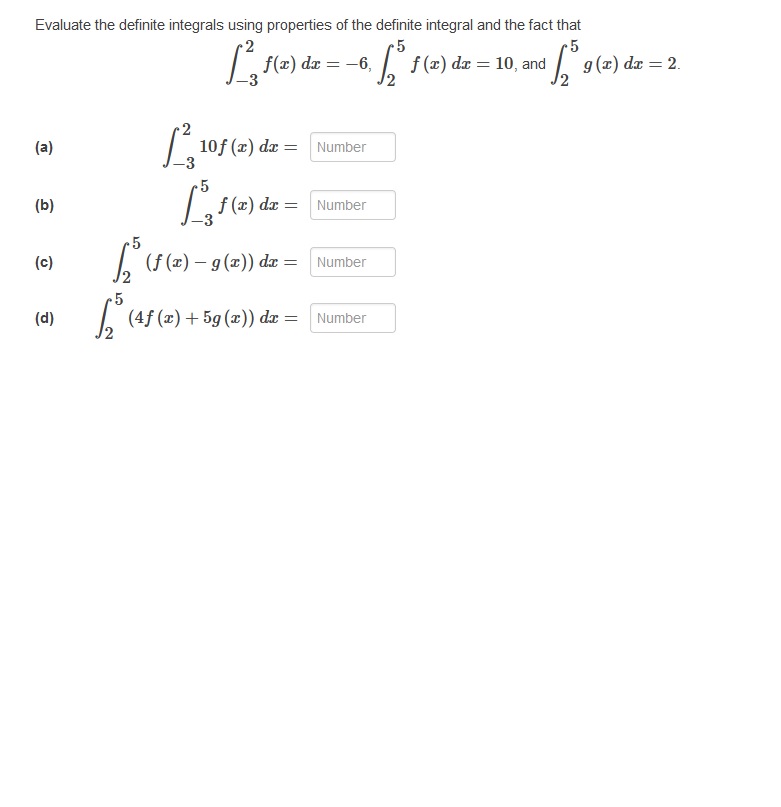 Please help solve and explain. Evaluate the definite integrals using properties
