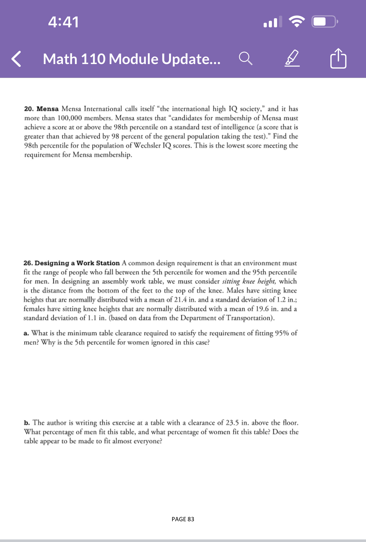 the mean). PAGE 75Lab Assignment Name: ' Due Date: Sectlon 6.2 and
