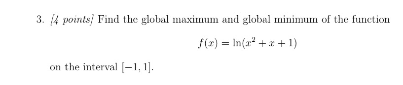 the function f(112):111(:32 + it + 1) 0n the interval [1, l]