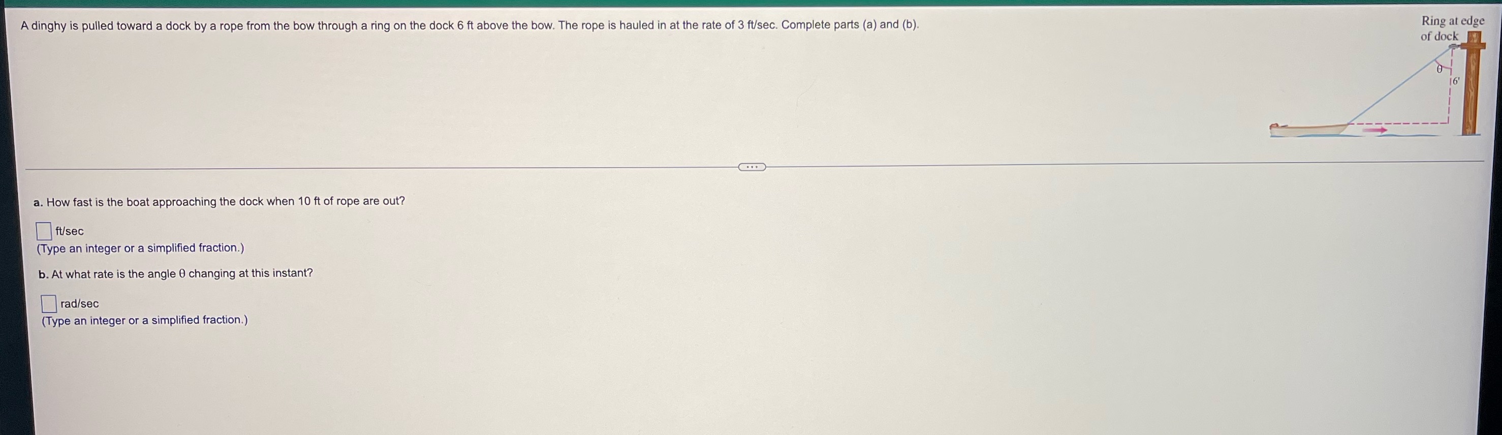 the bow through a ring on the dock 6 ft above the