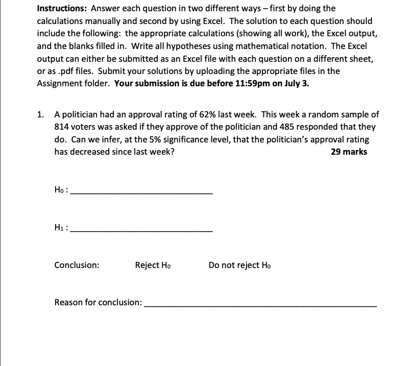  Instructions: Answer each question in two different ways - first by