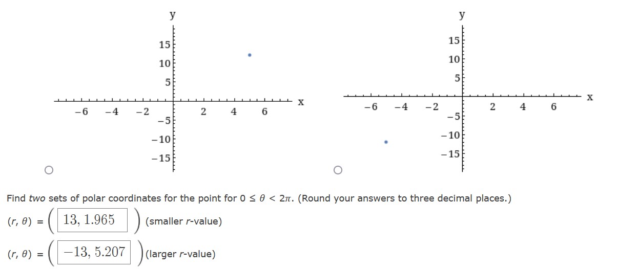 coordinates for the point for 0 S 9