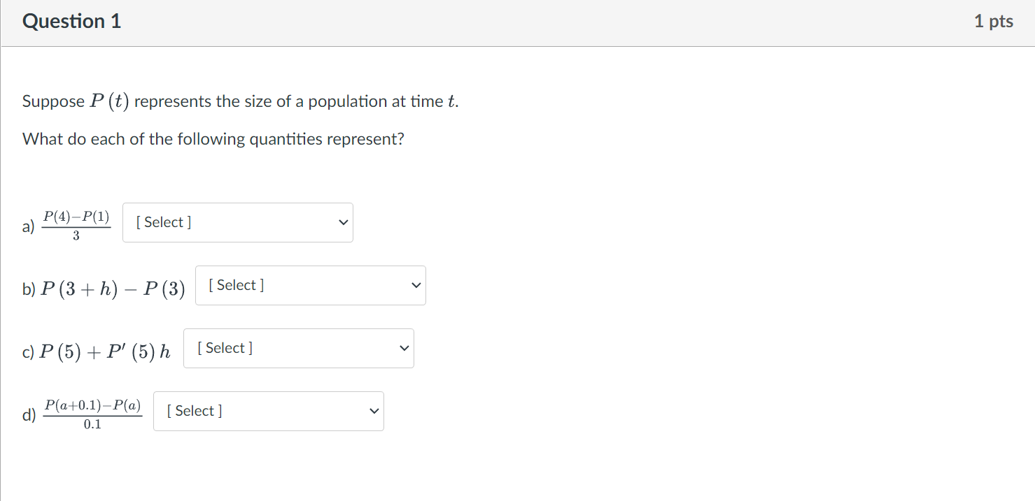P' (5) h [Select] v d) W [Select] V Question 1 1