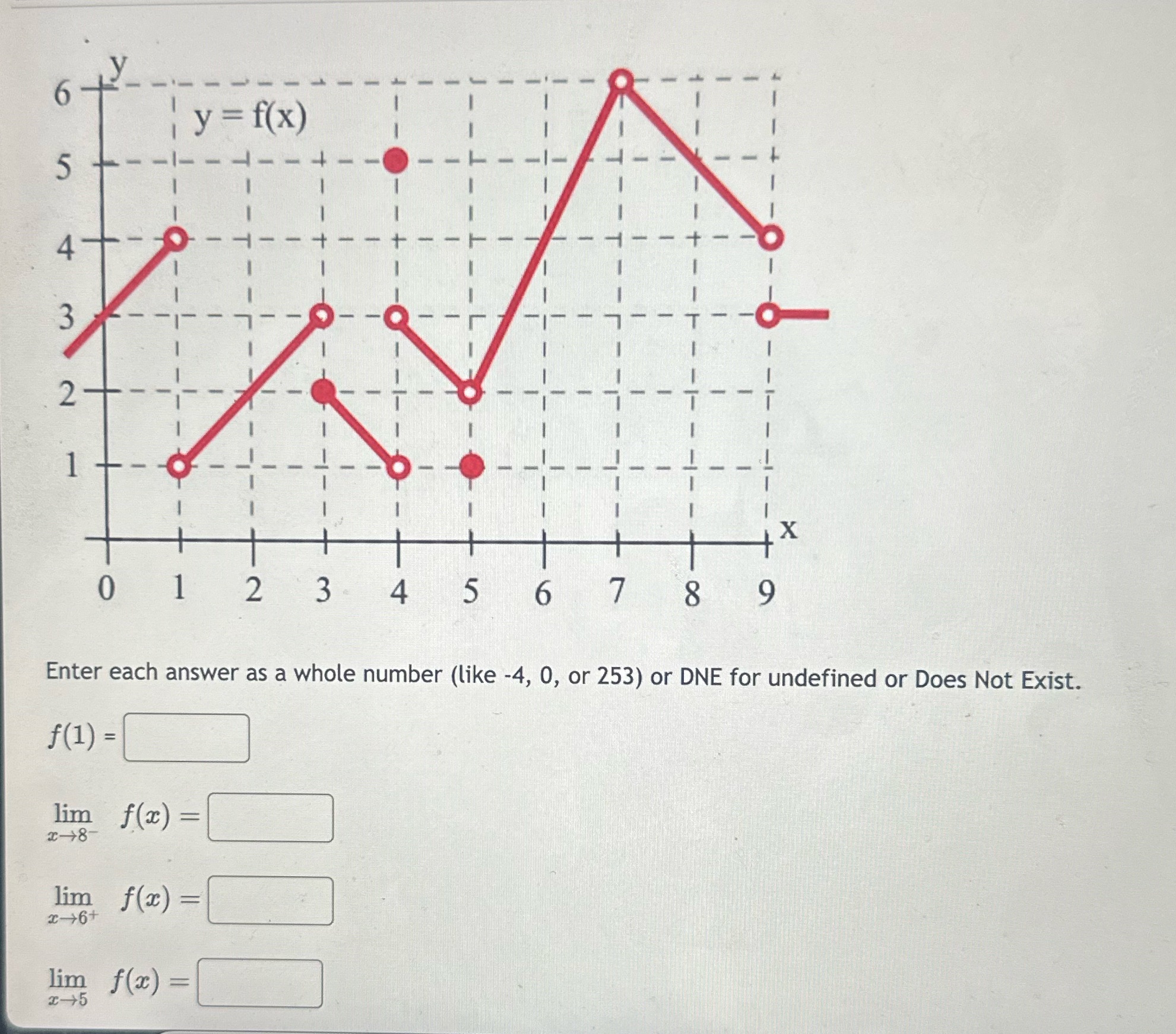3 4 5 6 8 Enter each answer as a whole number