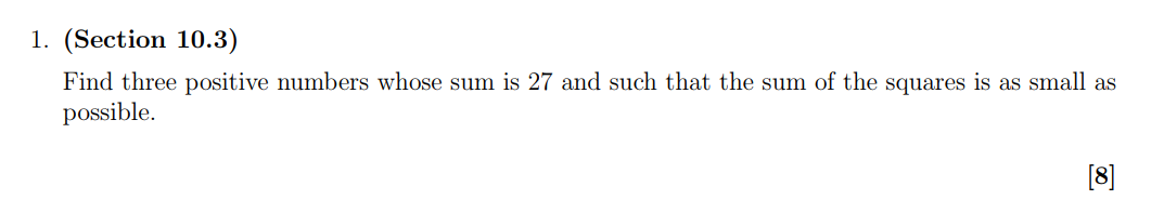 and such that the sum of the squares is as small as