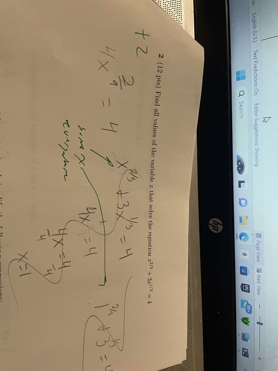 pts) Suppose p(x) = (1 - 2.)(x + 7)2(12 - 2.x +