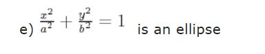 2 5 = 1 e at + is an ellipse1. Write