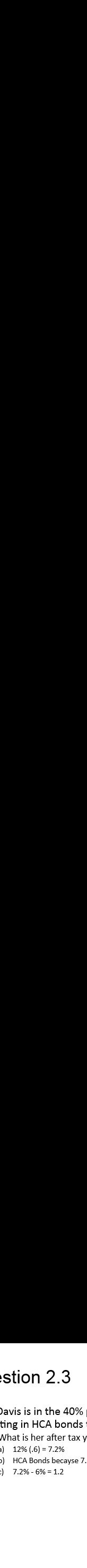 is her after tax y J) HCA Bonds becayse 7.