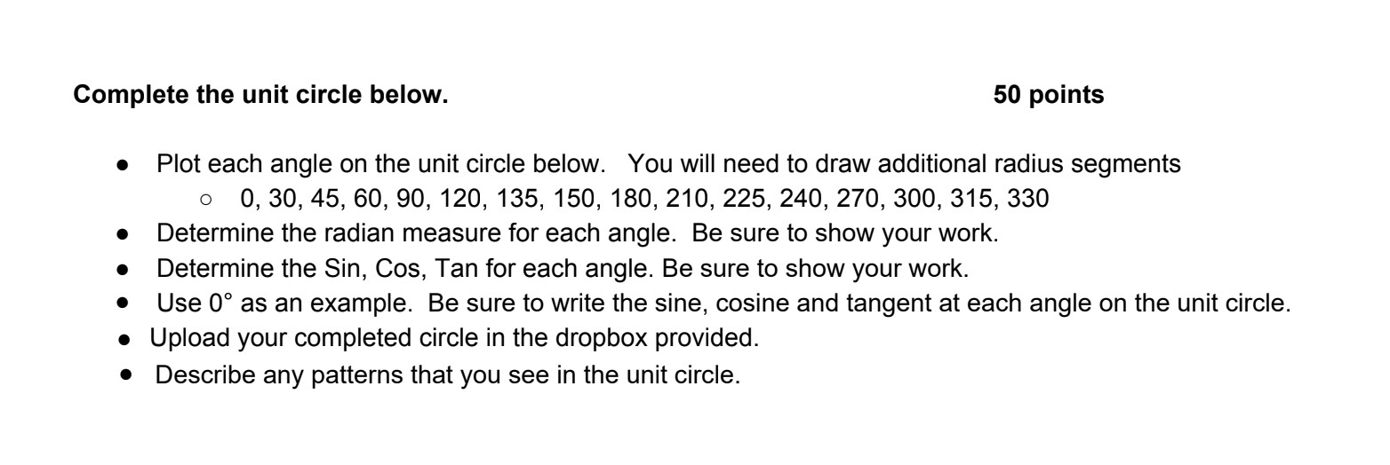 segments o 0, 30, 45, 60, 90, 120, 135, 150, 180, 210,