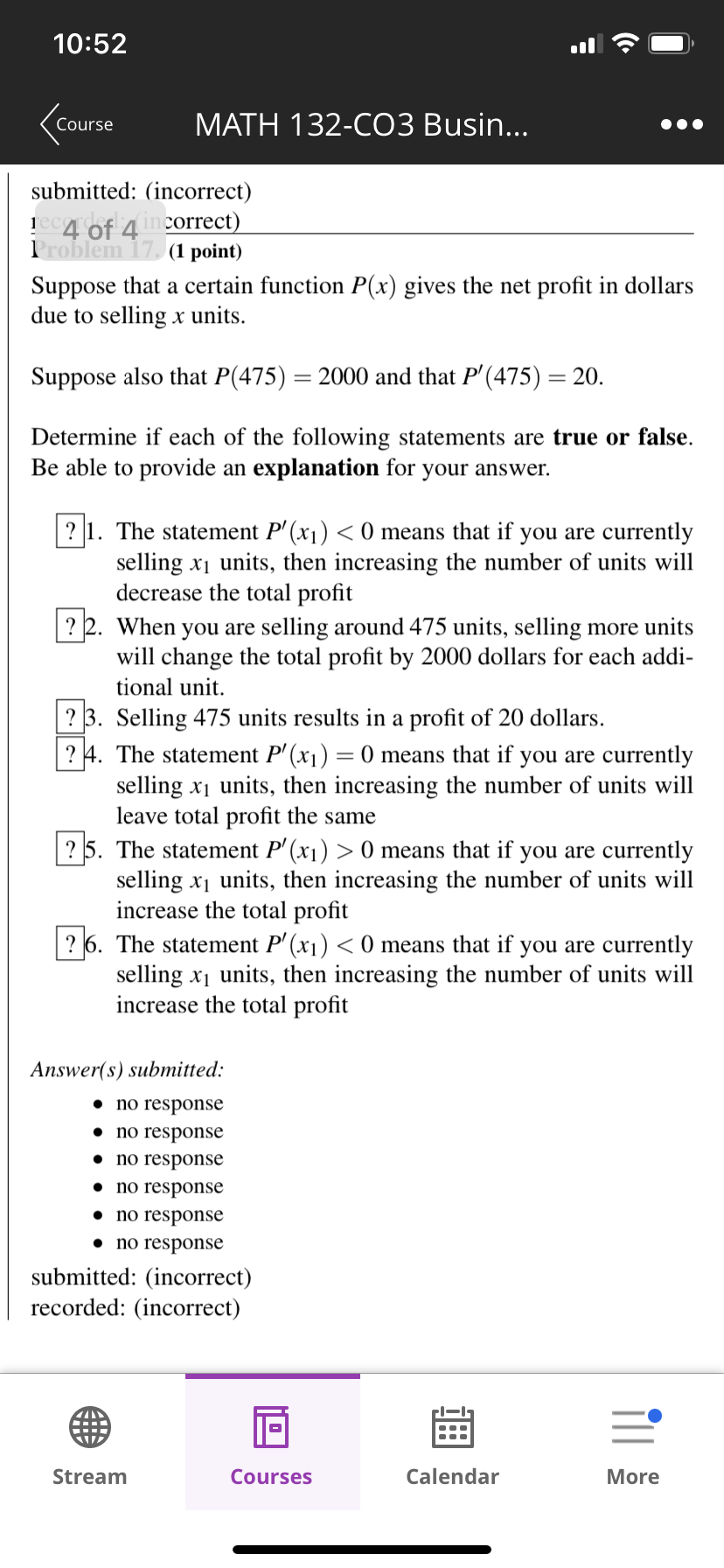 point) Suppose that the cost (in dollars) for a company to produce