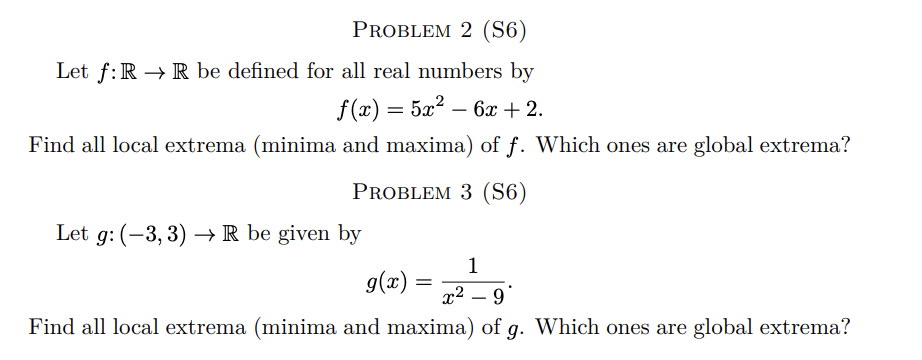 all real numbers by f(x) = 5x2 - 6x + 2. Find