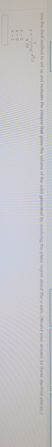 the integral that gives the volume of the solid generated by revolving