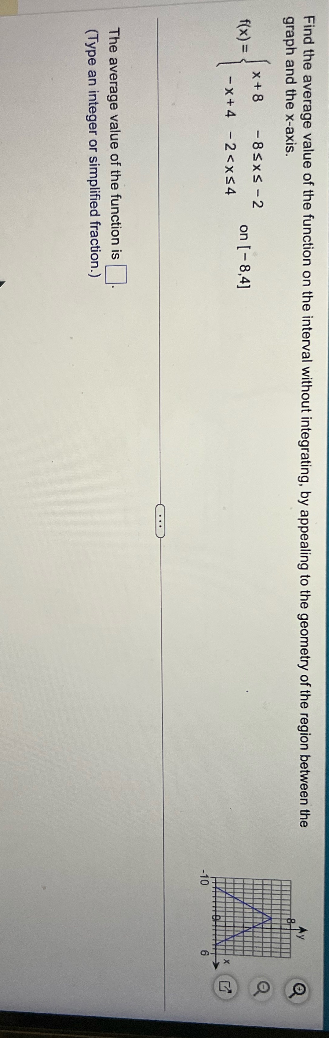 integrating, by appealing to the geometry of the region between the graph