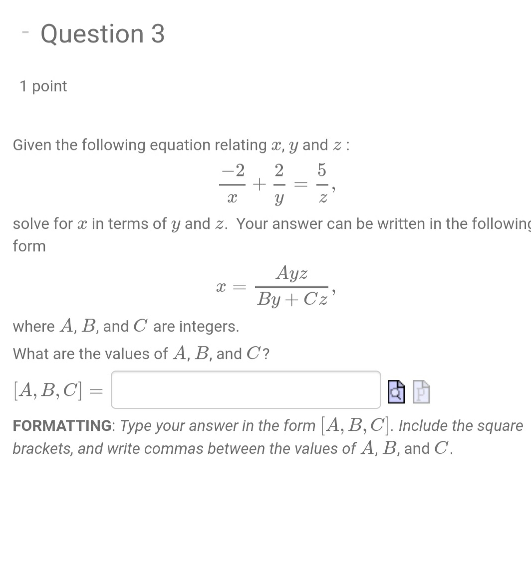 and z: 2 2 5 +_:_3 a: y 2: solve for m