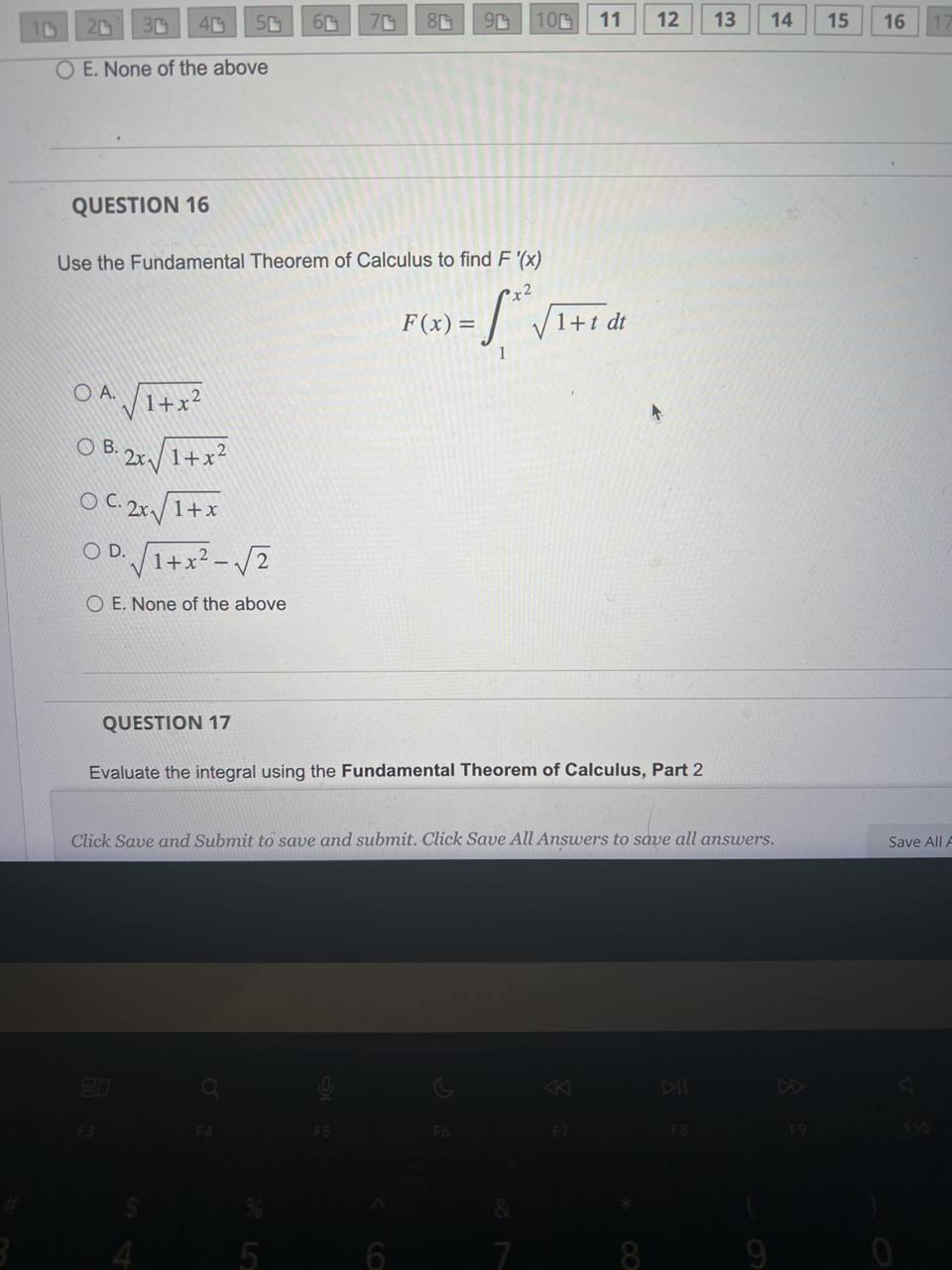 n - co k=1 OD. n lim [f ( x ) AX