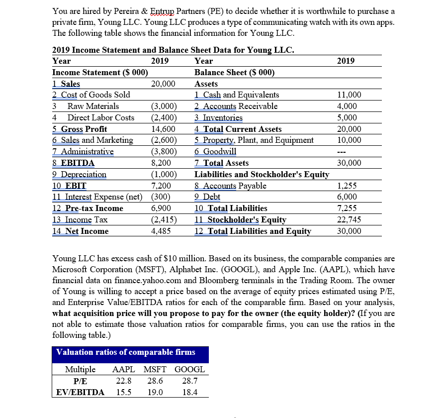review question I cannot figure out! Use Excel (show equations) to arrive