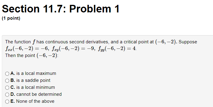 of a function f are shown in the figure below. -1 1