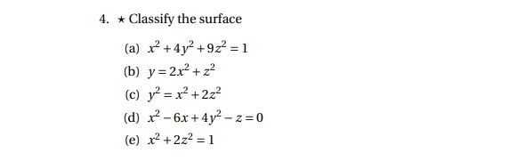 Ax2 + By' + CZ' = 1 Ax2 + By2 - Cz'