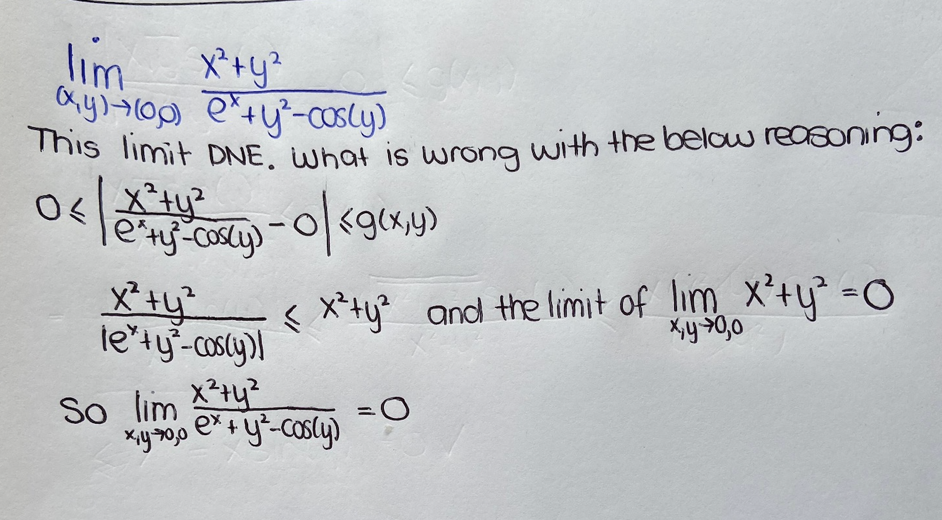 lim x 2 + 4 2 (x, 4)-100) ex + y?-cosly)