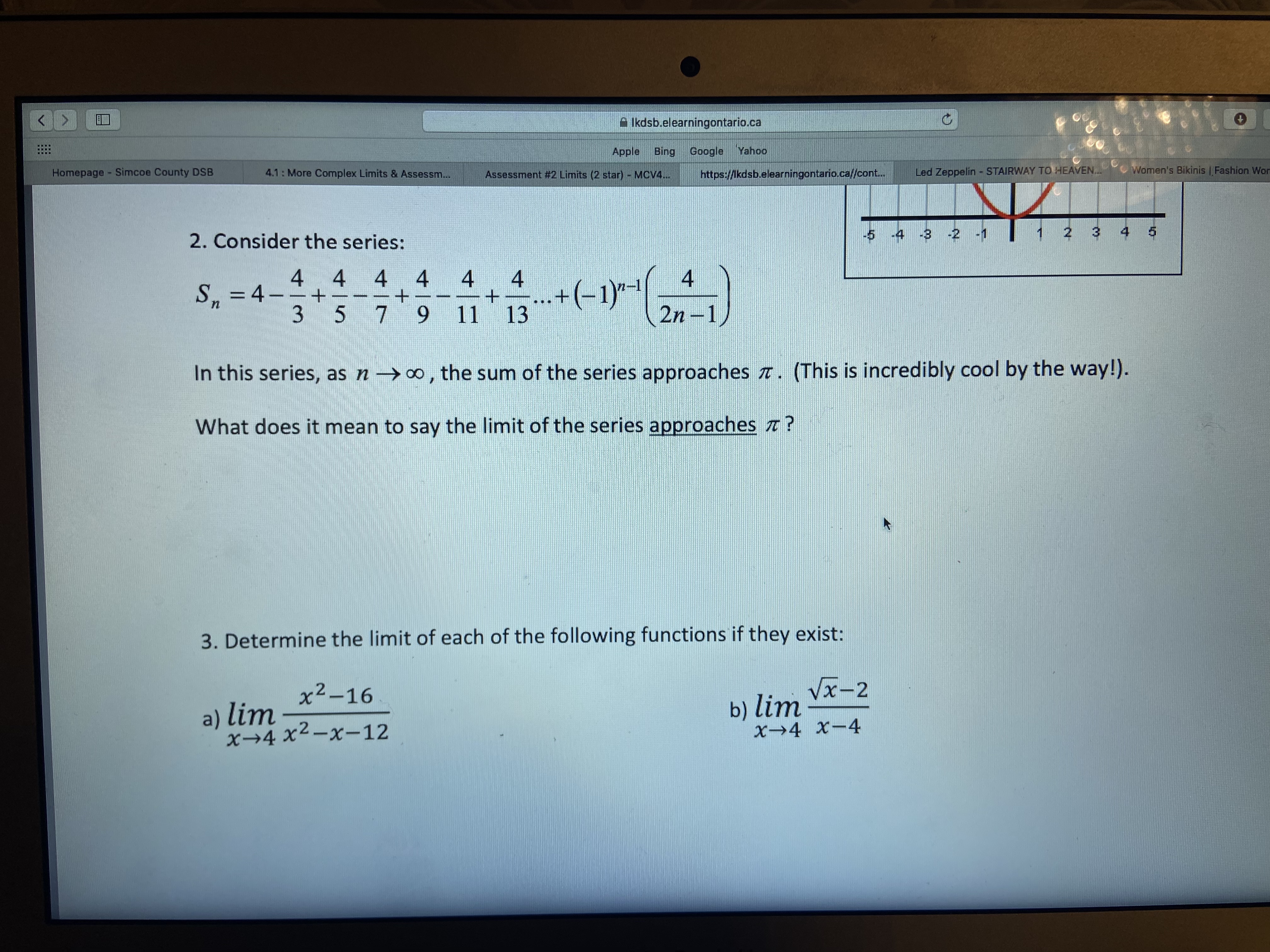 DSB Unit #1 Test - MCV4UV-01-Calculus and Vectors.. https://lkdsb.elearningontario.ca//content/enfor. Led Zeppelin -