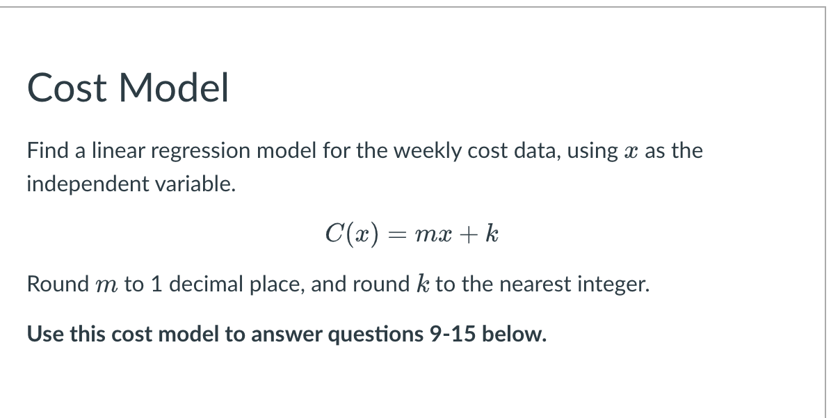 sleeping bags; - C is the total cost (in dollars) of producing