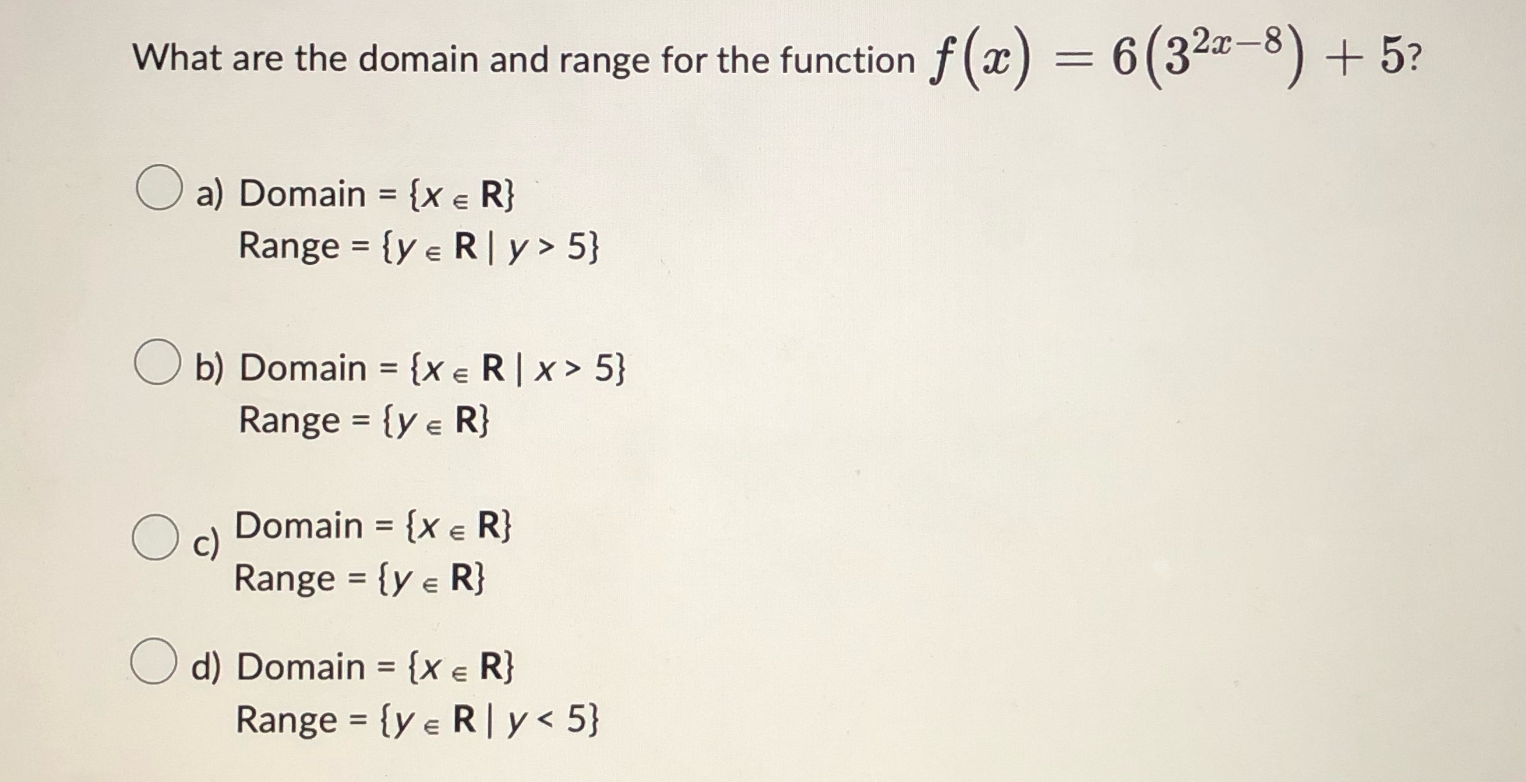 What are the domain and range for the function f (ac