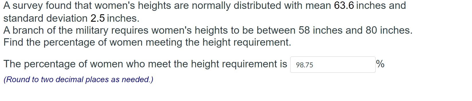 of it = 72.0 beats per minute and a standard deviation of