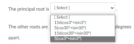 roots. The principal nth root of r(cos 0 + isin 0) is