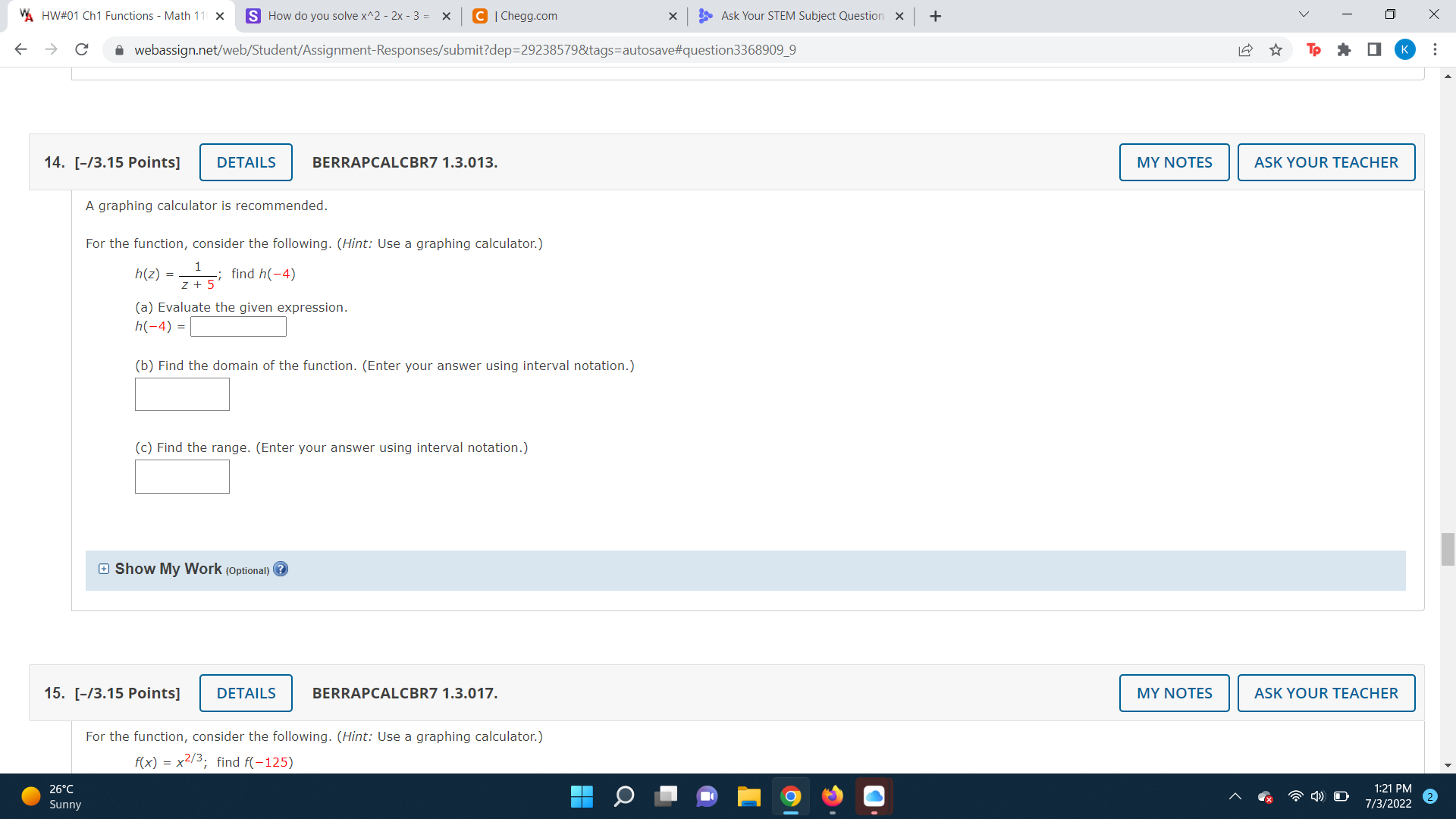 the slope m and y-intercept (0, b) (when they exist). (If an