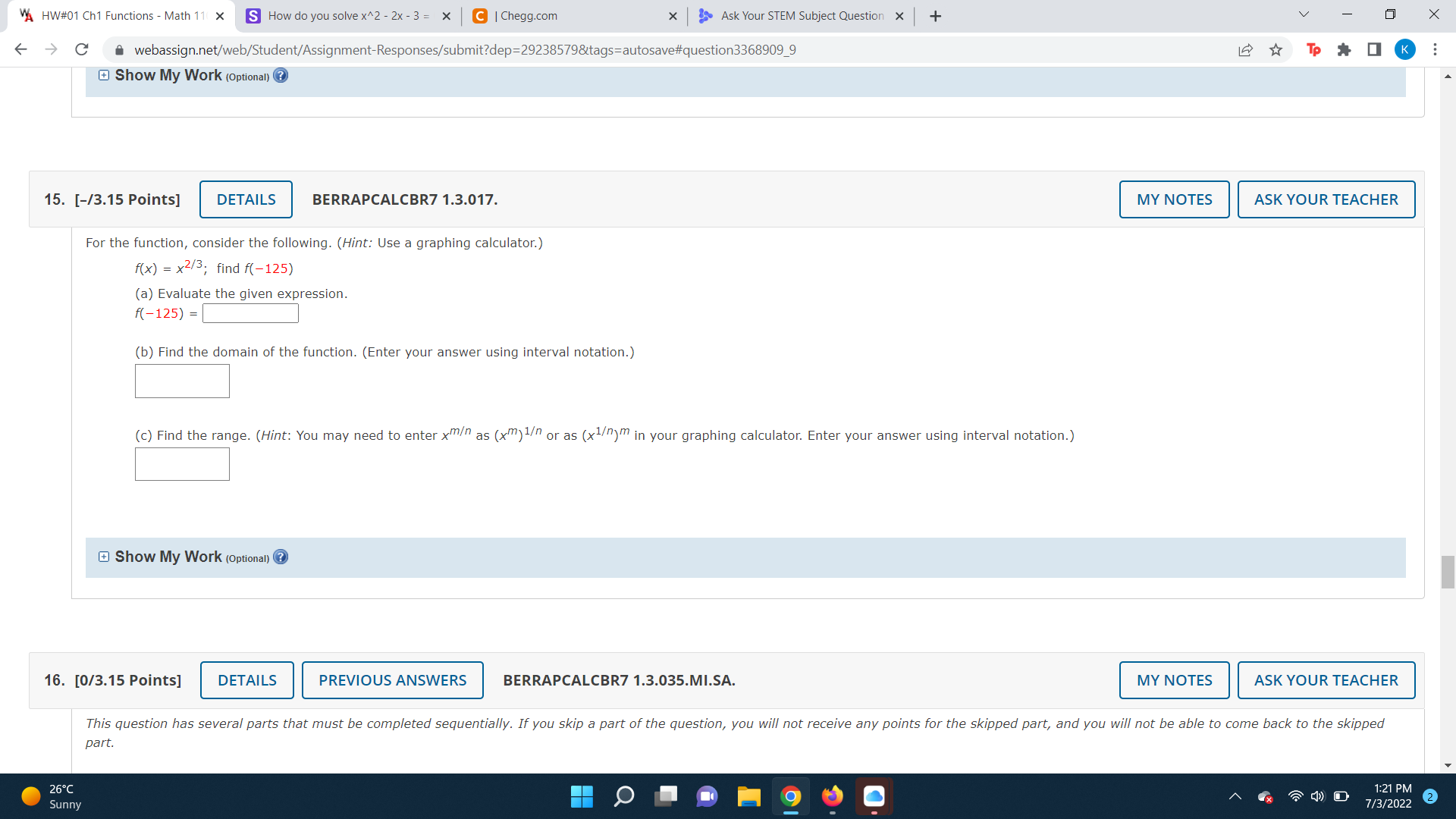 answer does not exist, enter DNE.) 5x - 3y = 30 slope