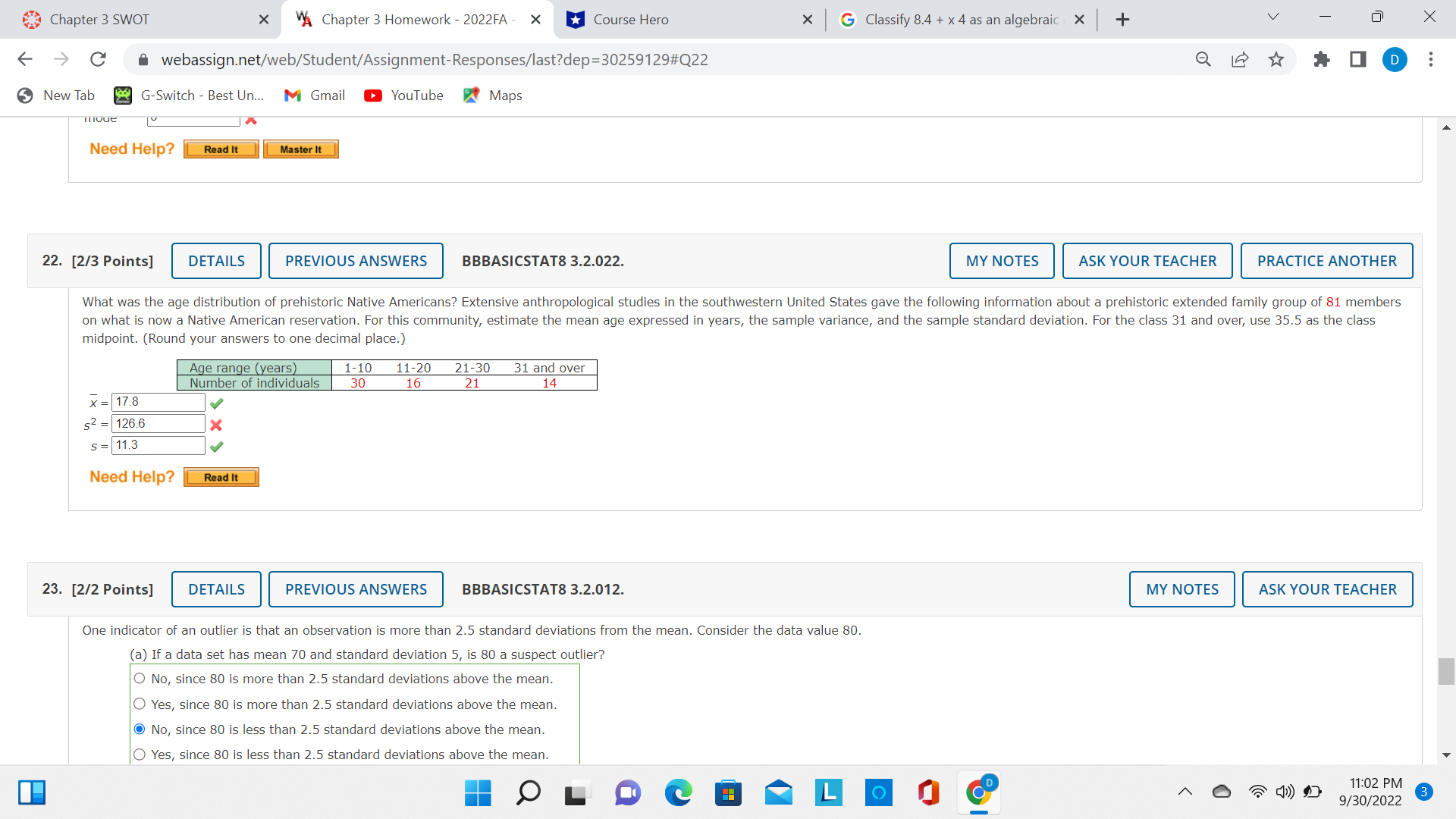 Course Hero x G Classify 8.4 + x 4 as an algebraic