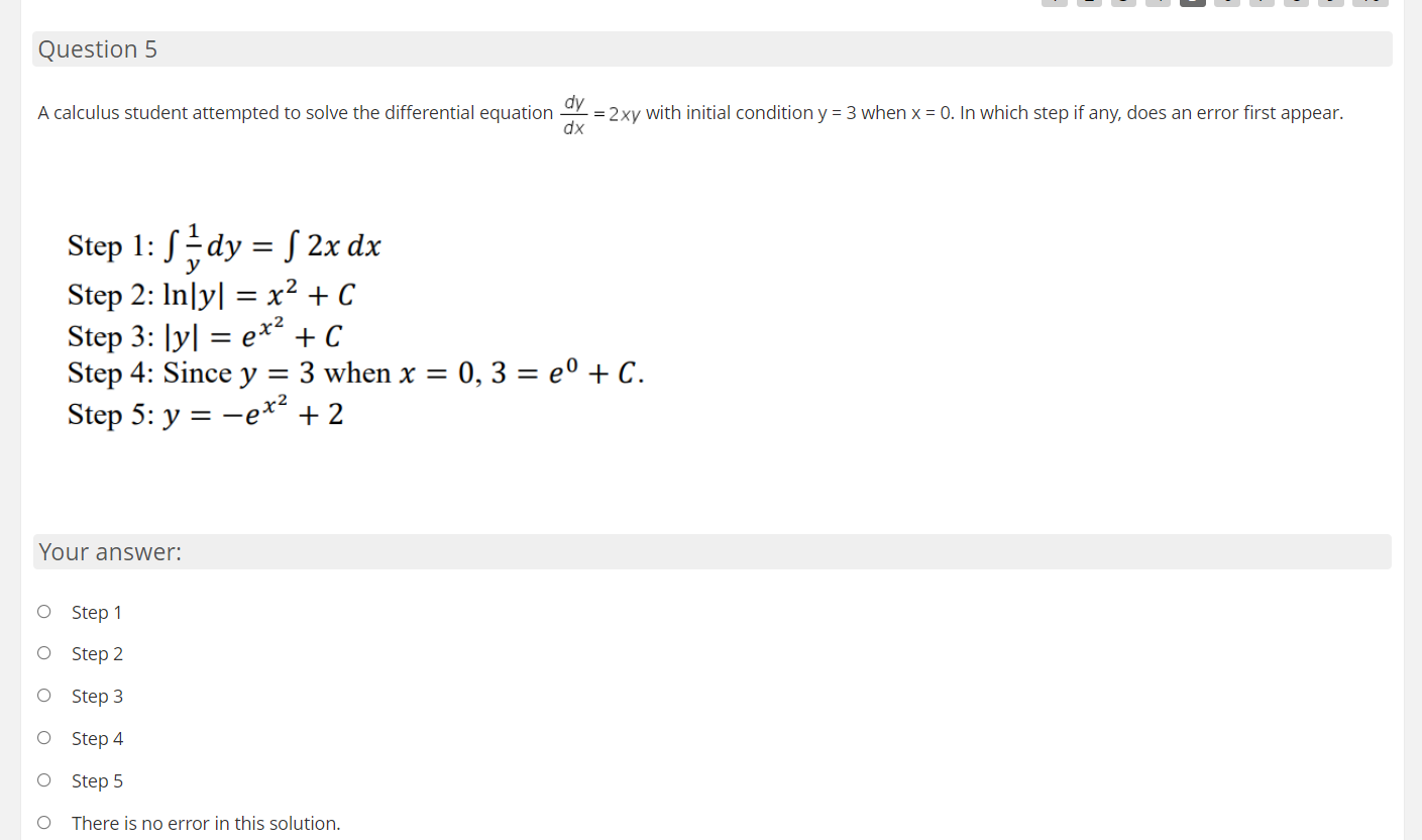 appear. Step 1: S = dy = S 2x dx Step 2: