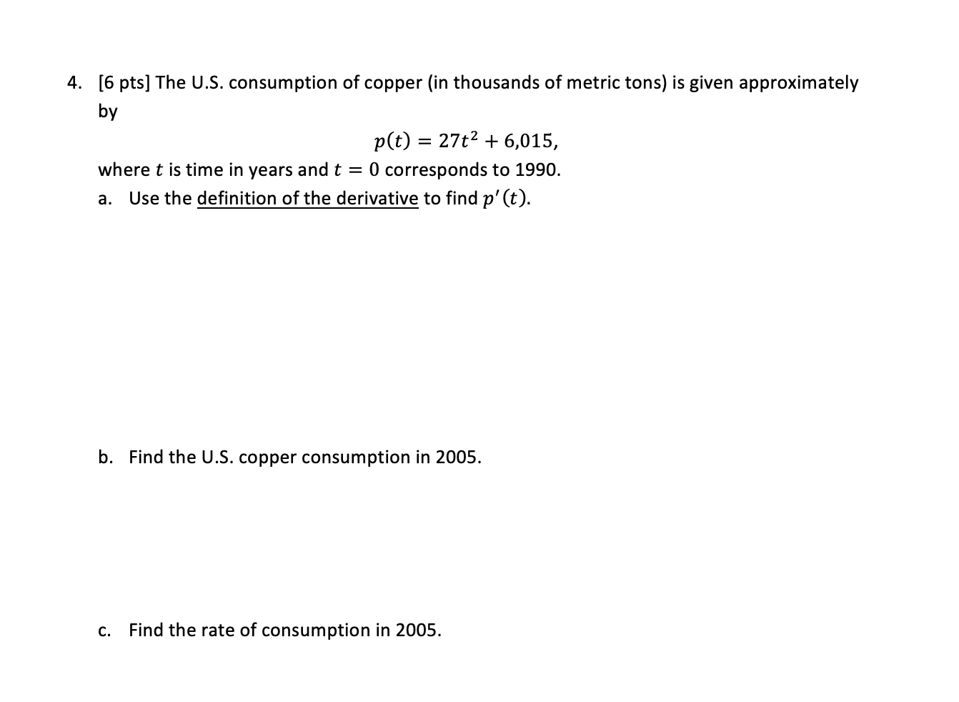f is continuous but not differentiable at x = 2. There is