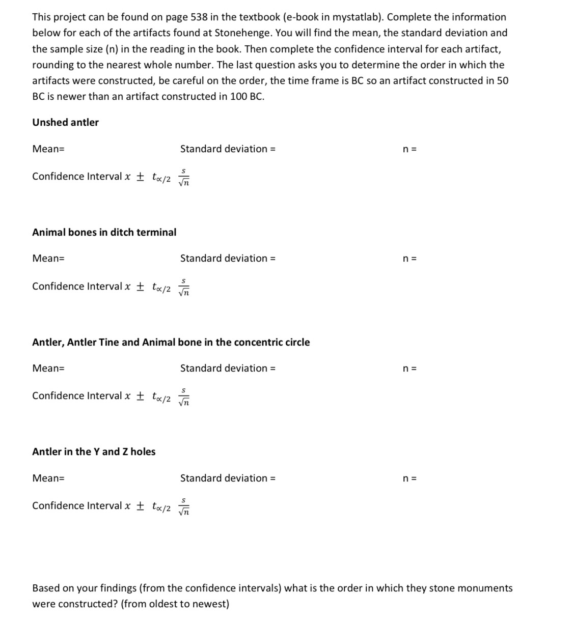  Case study This project can be found on page 538 in