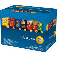 Lays Classic, Lays Sour Cream and Onion (SCO), Lays Barbeque (BBQ), Cheetos,