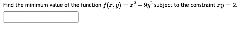 + y2 subject to the constraint my = 16. 512 X Find