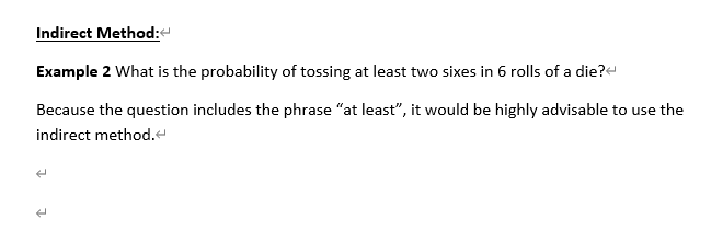 64 possible outcomes of flipping a coin 6 times and 15 of