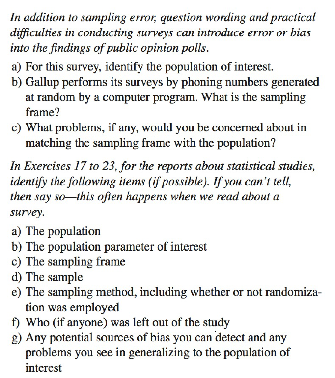  In addition to sampling error, question wording and practical difficulties in