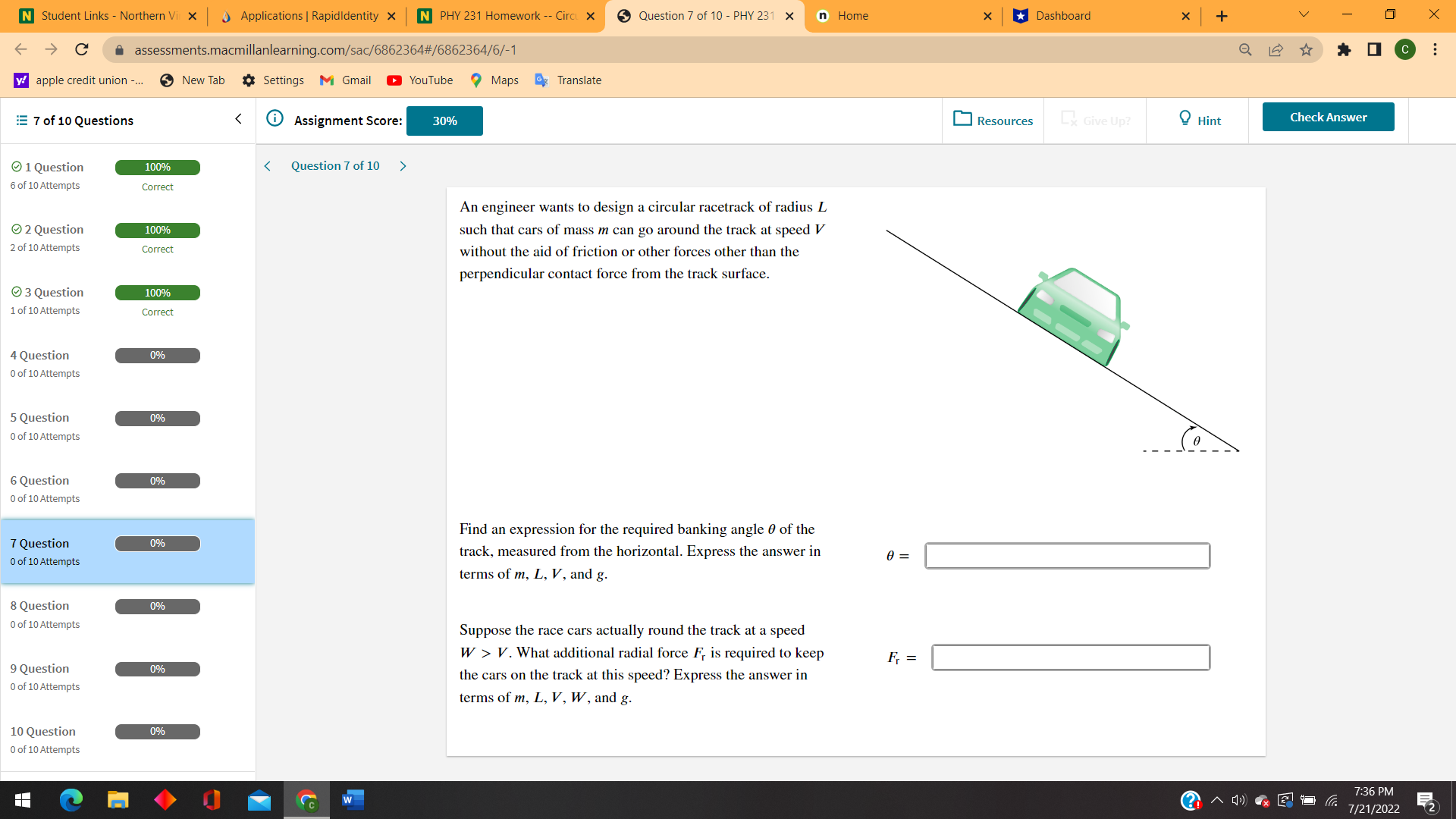 X -> C assessments.macmillanlearning.com/sac/6862364#/6862364/3/-1 I C y! apple credit union -.. New
