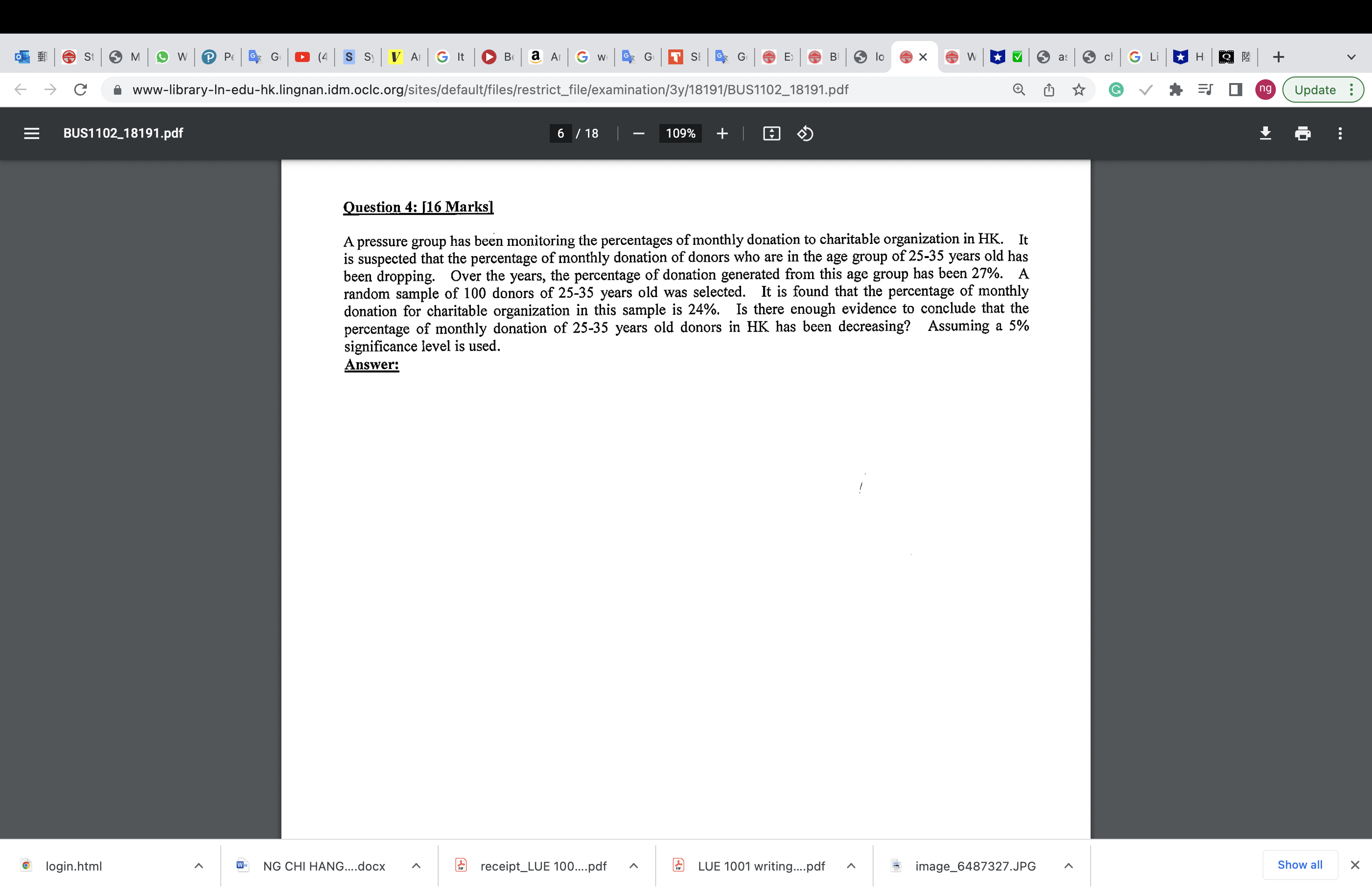 www-library-In-edu-hk.lingnan.idm.oclc.org/sites/default/files/restrict_file/examination/3y/18191/BUS1102_18191.pdf Update : BUS1102_18191.pdf 2 / 18 1 - 109% + Student