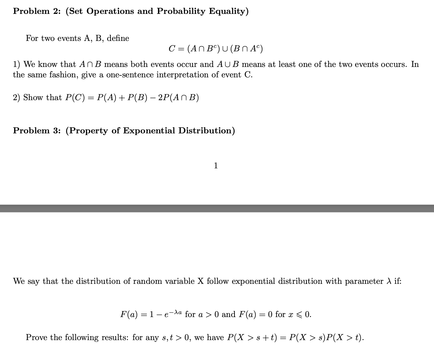 both events occur and A U B means at least one of