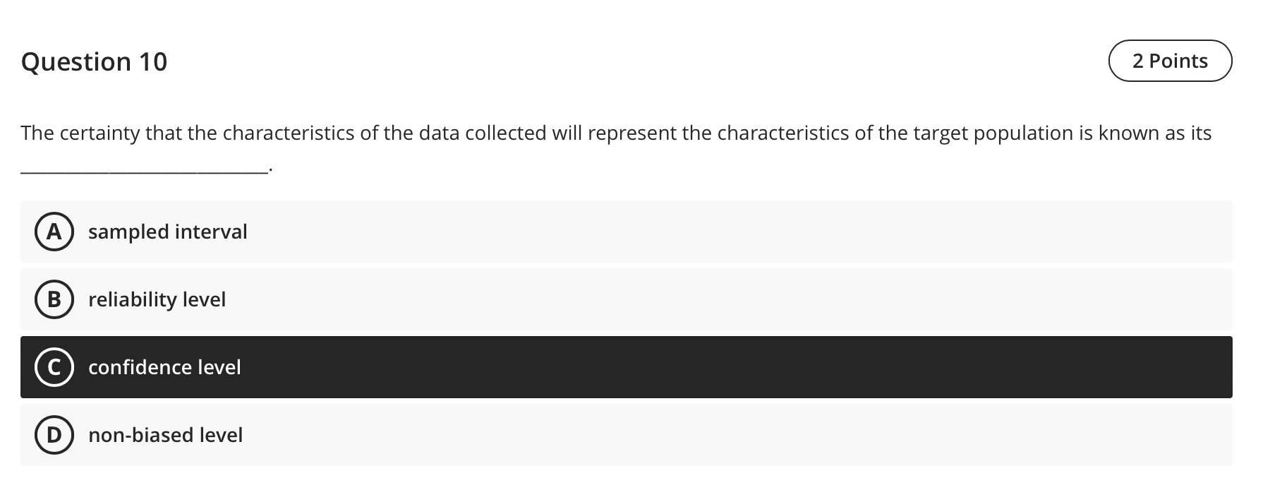 that: (ID the sample is not representative of the population. the sample
