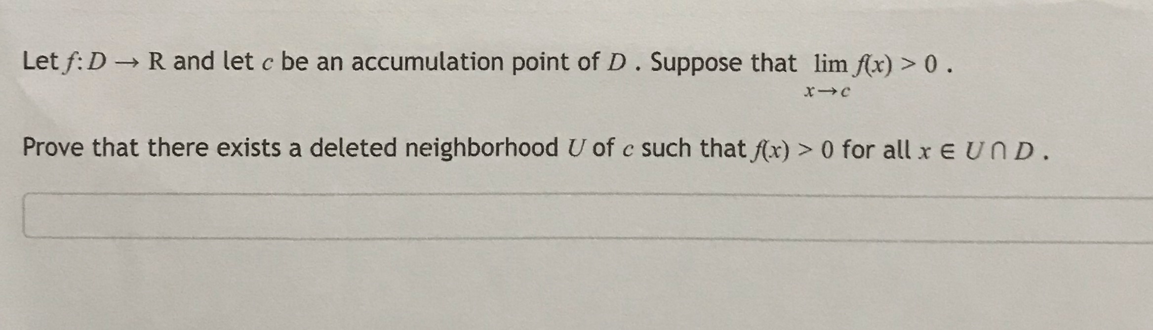 - R and let c be an accumulation point of D .