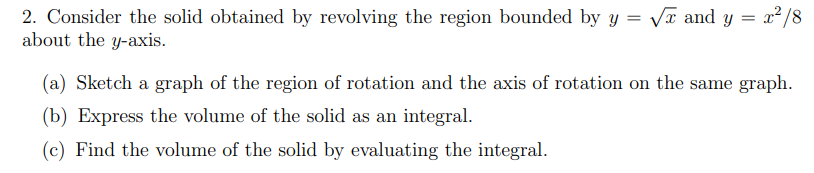 bounded by y = and y = 1'2 f 8 about the